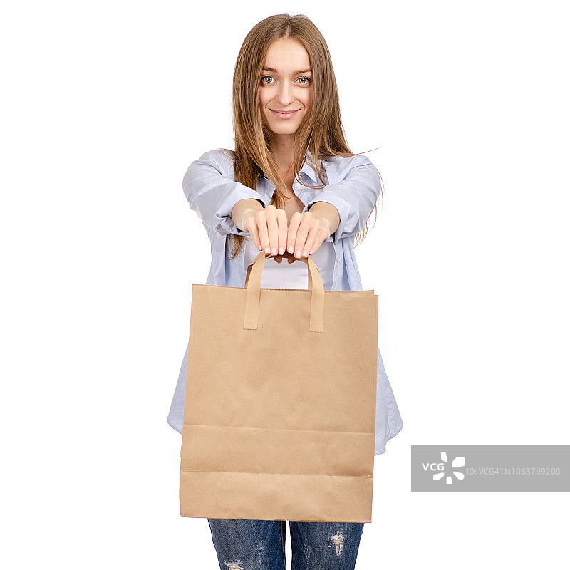 女人拿着纸袋购物的美女图片素材