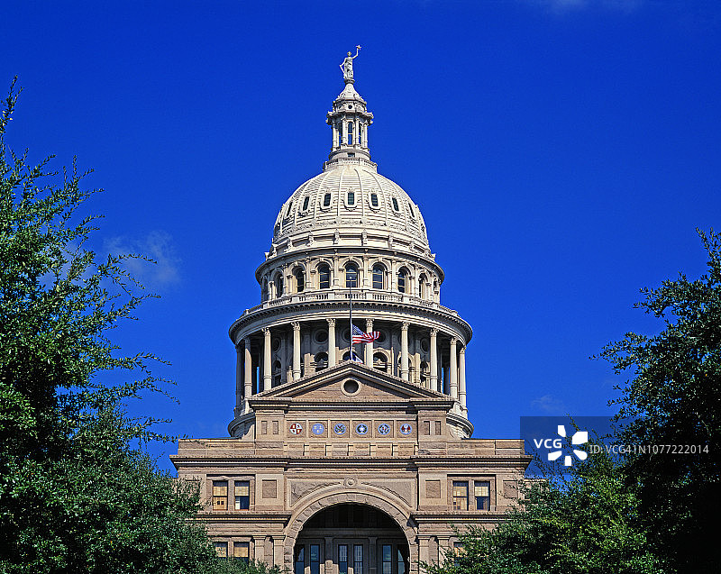 位于奥斯汀的德克萨斯州的州议会大厦图片素材