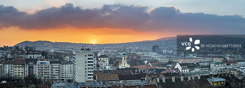 布达佩斯的全景图片素材