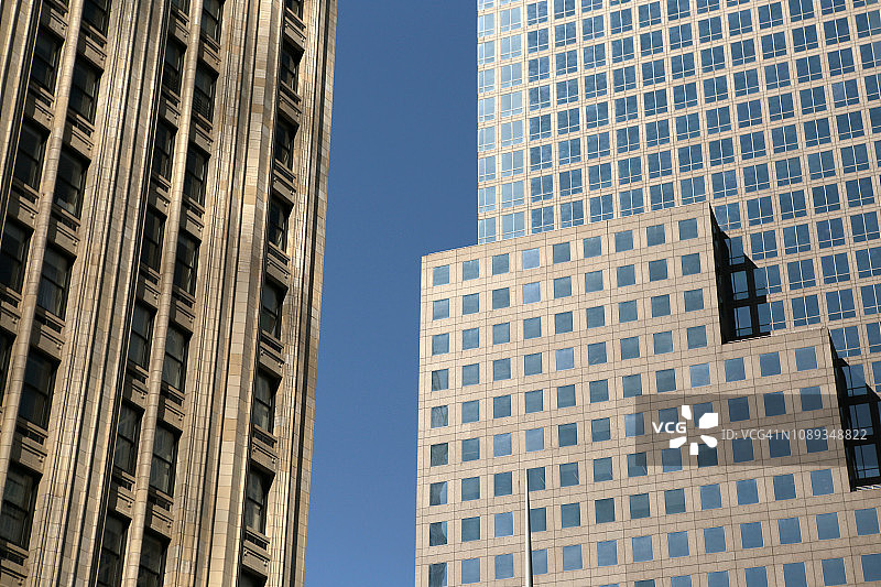 纽约曼哈顿下城(2014年更名为布鲁克菲尔德广场)世界金融中心附近的写字楼细节图片素材
