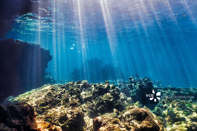 水下海景，寇哈岛3，安达曼海，甲米，泰国图片素材