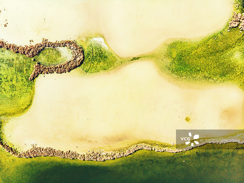 湿地鸟瞰图，伊兹密尔图片素材