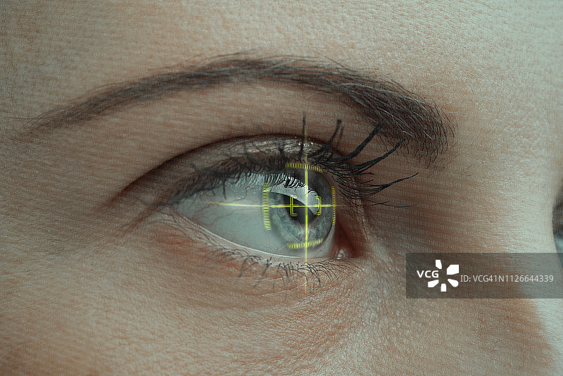 生物的眼睛扫描图片素材