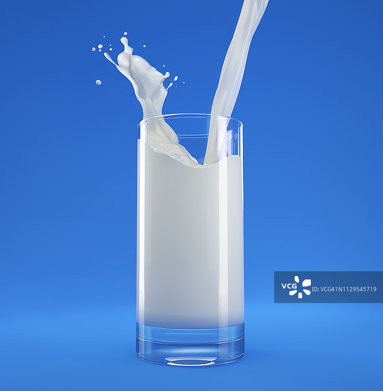 将牛奶倒入杯中溅起的图案图片素材