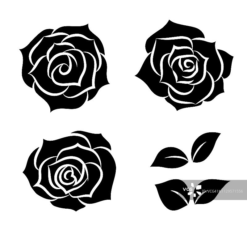 玫瑰图标设置图片素材