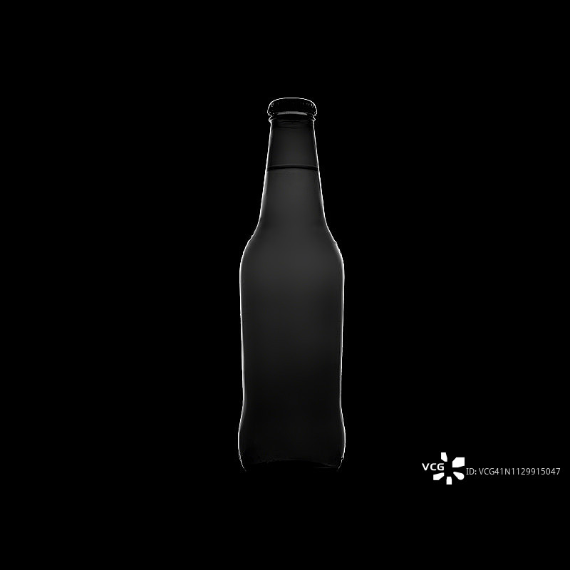 一个啤酒瓶的剪影图片素材