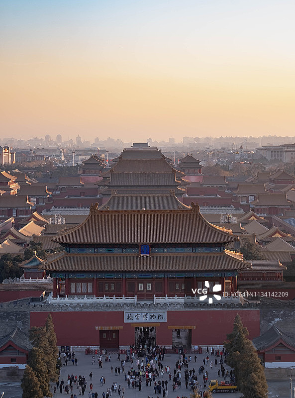 中国北京的故宫。图片素材