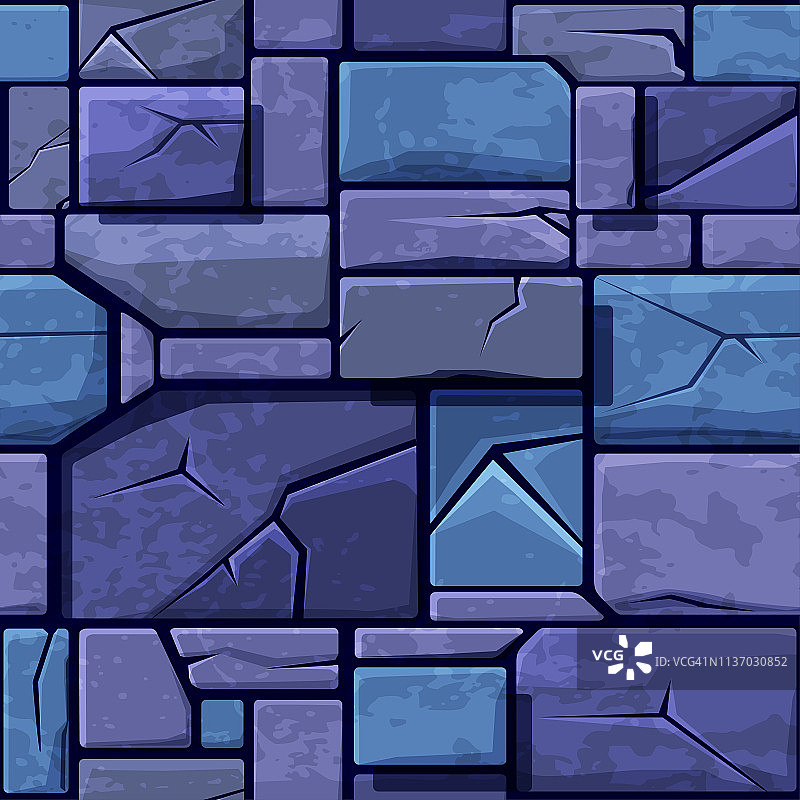 无缝纹理的老青石，背景石墙砖。矢量插图的用户界面的游戏元素图片素材