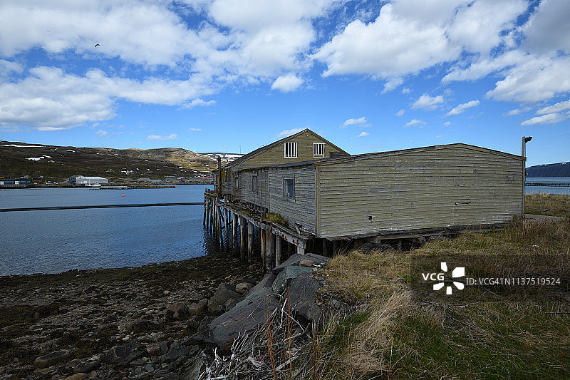 船屋Båtsfjord，芬马克县，挪威。图片素材