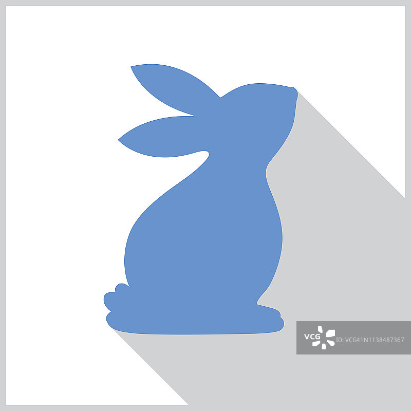 蓝色复活节兔子图片素材
