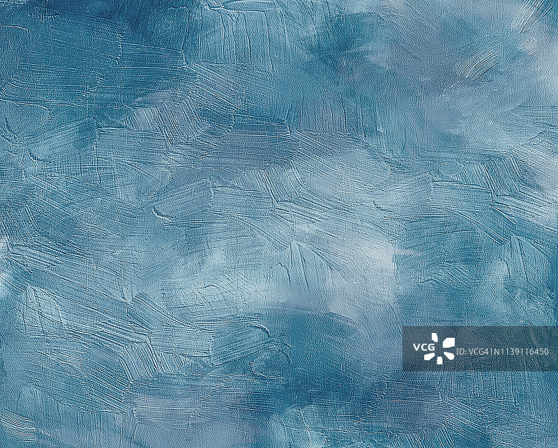 抽象蓝色纹理背景。在画布上模仿油画的数字插图图片素材