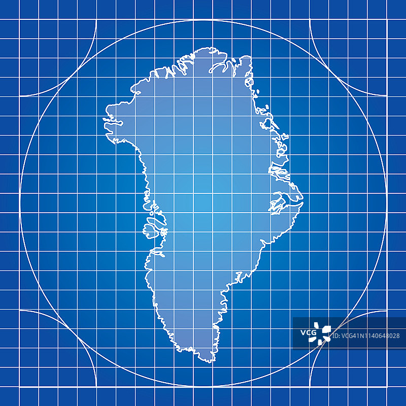 蓝图格陵兰岛地图图片素材