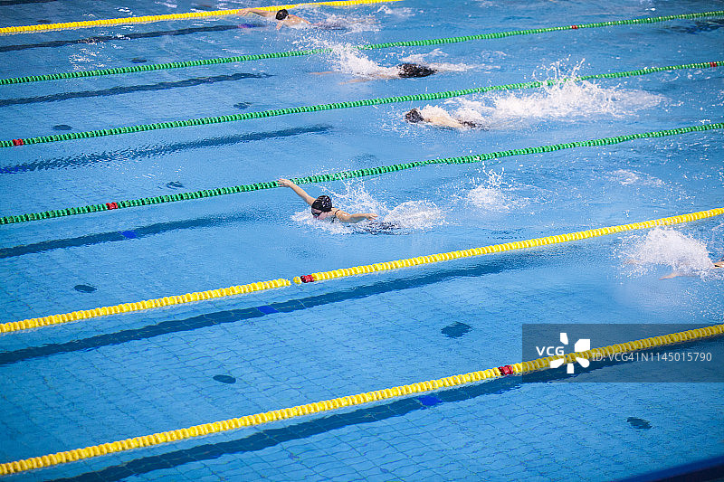 女子蝶泳比赛图片素材
