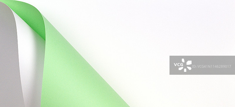 抽象几何形状粉彩绿色和白色纸背景图片素材