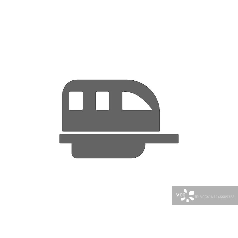 单轨铁路，火车，交通标志。元素的简单传输图标。优质的图形设计图标。标志和符号收集图标的网站图片素材