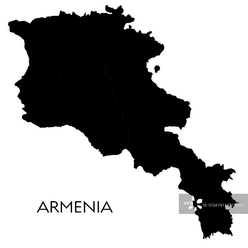 亚美尼亚地图图片素材