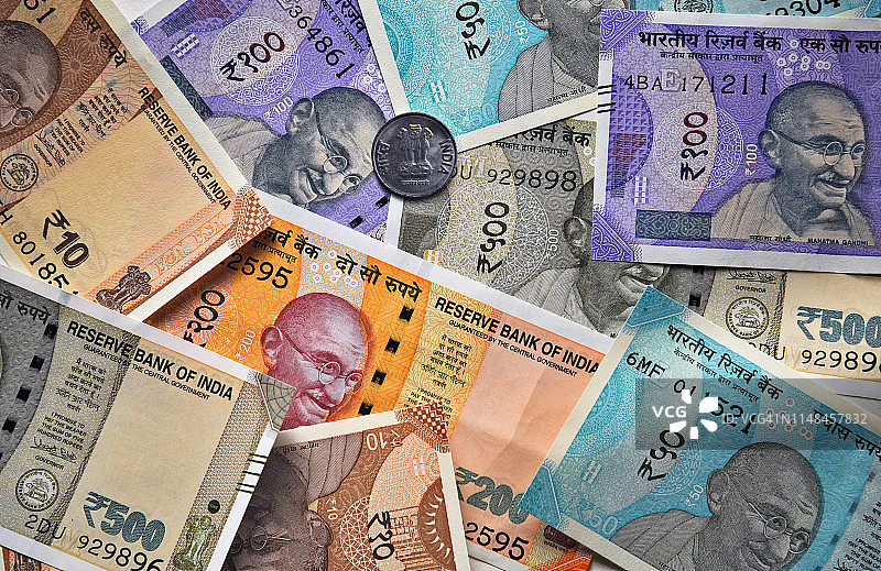 印度的货币图片素材