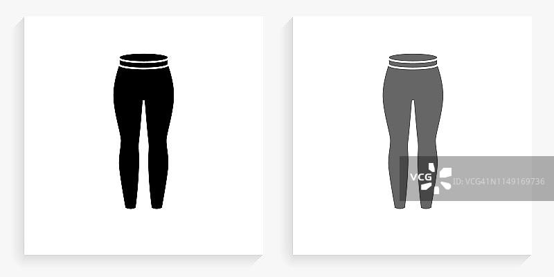 裤子黑白方形图标图片素材