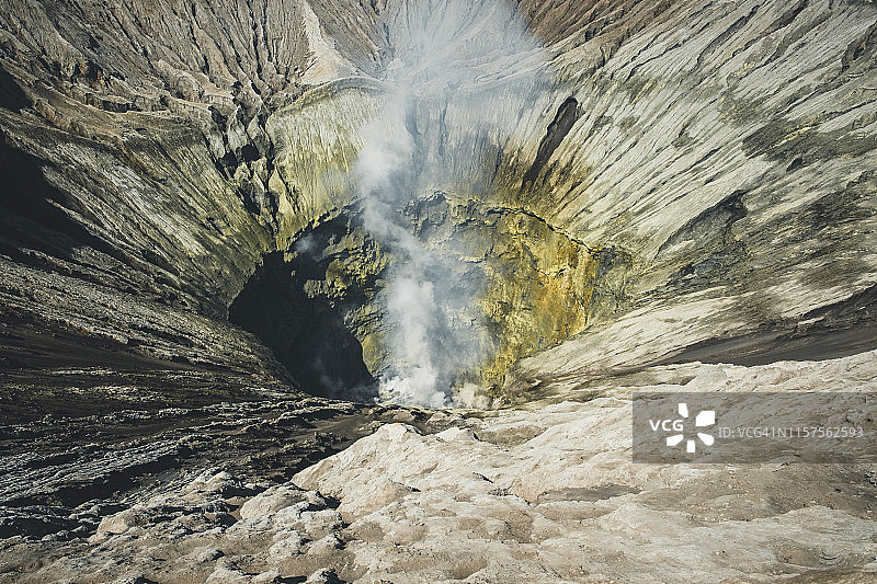 印度尼西亚东爪哇岛的布罗莫火山口图片素材