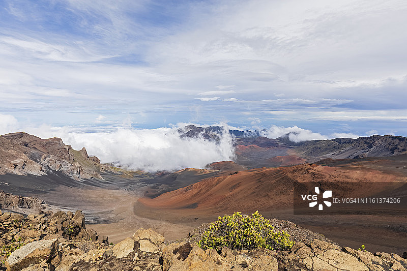 美国夏威夷哈雷阿卡拉国家公园哈雷阿卡拉火山火山口图片素材