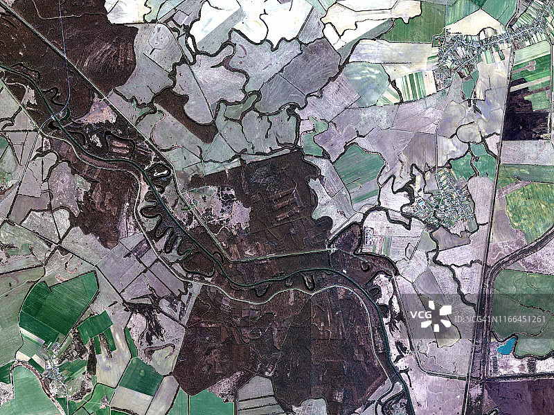 卫星图片，匈牙利Zahony图片素材