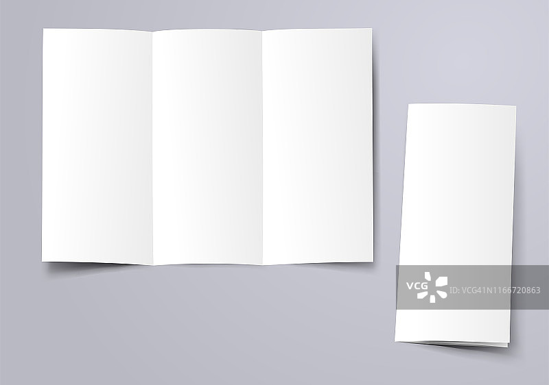 空白的三倍的小册子图片素材