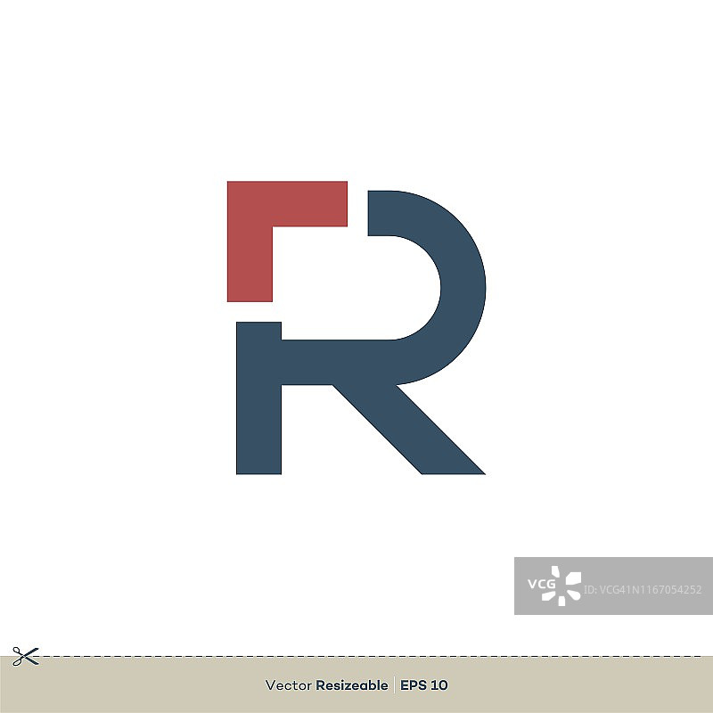 R字母矢量标志模板插图设计。矢量EPS 10。图片素材