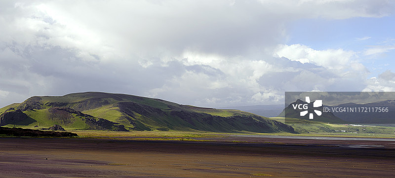 冰岛南部dyrholey的乡村景象图片素材