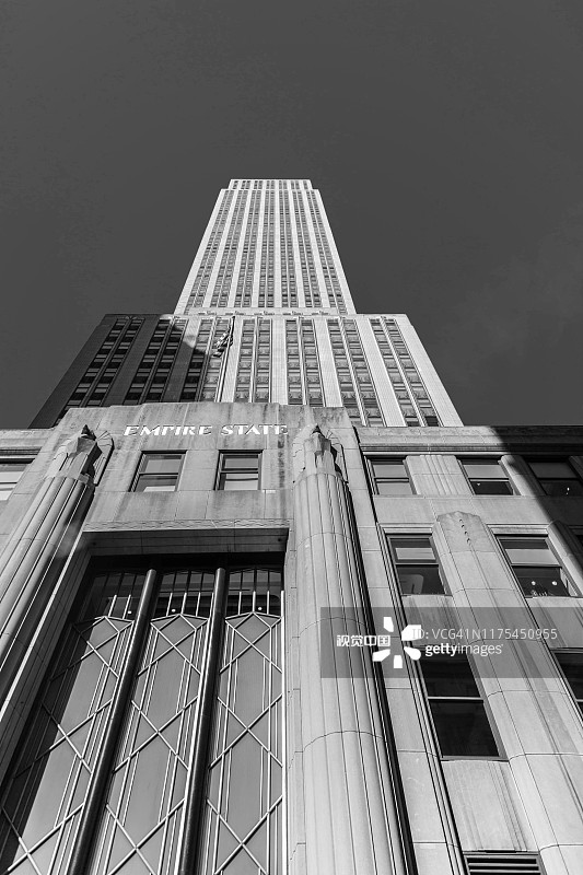 纽约帝国大厦B&W摩天楼图片素材