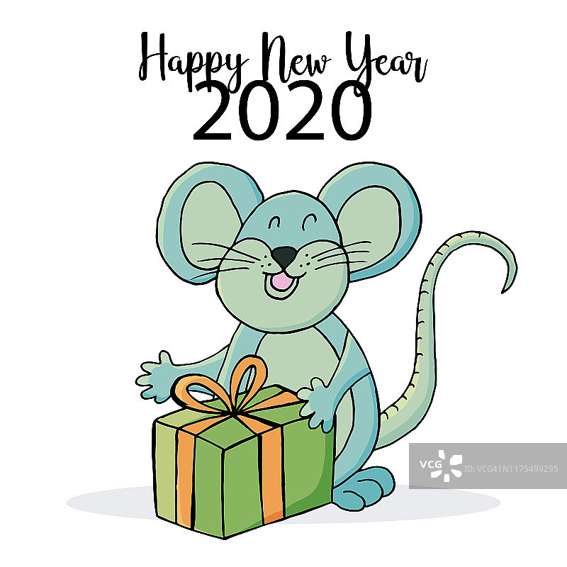 2020年新年快乐。横幅,传单,明信片图片素材