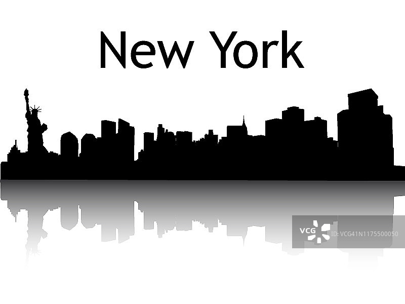 纽约市轮廓线图片素材
