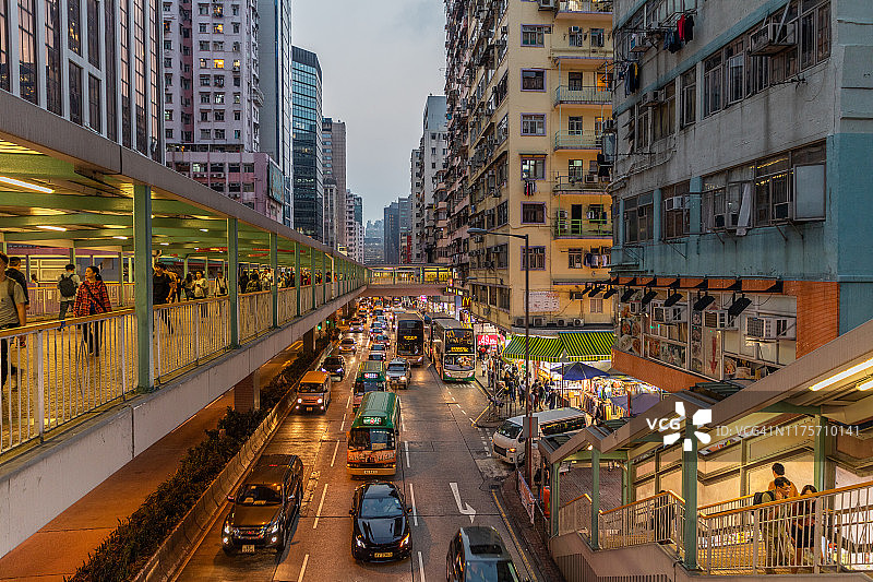 中国香港角步行街孟图片素材