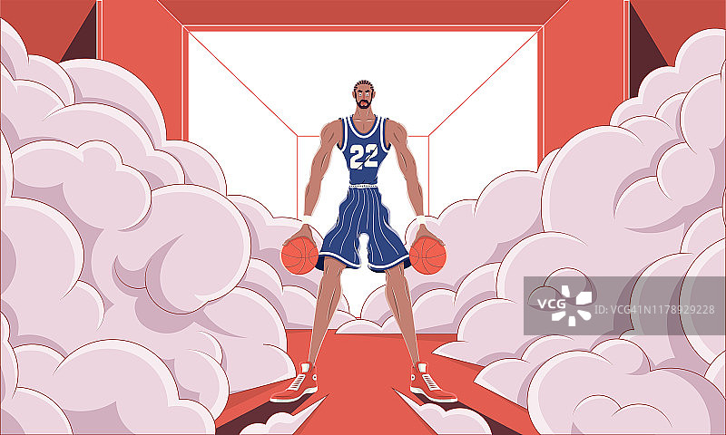 篮球冠军彩色画板图片素材