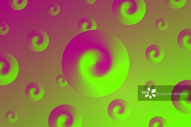抽象梯度背景与绿色螺旋图片素材