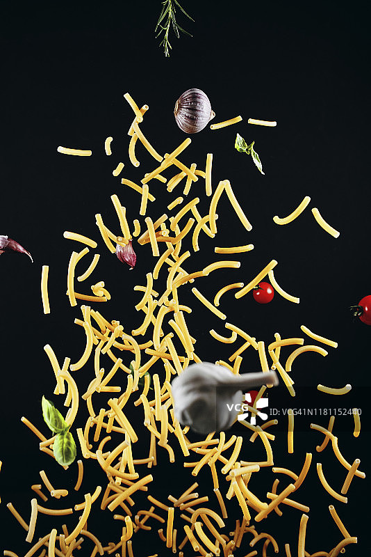 通心粉，意大利面，食品爆炸图片素材