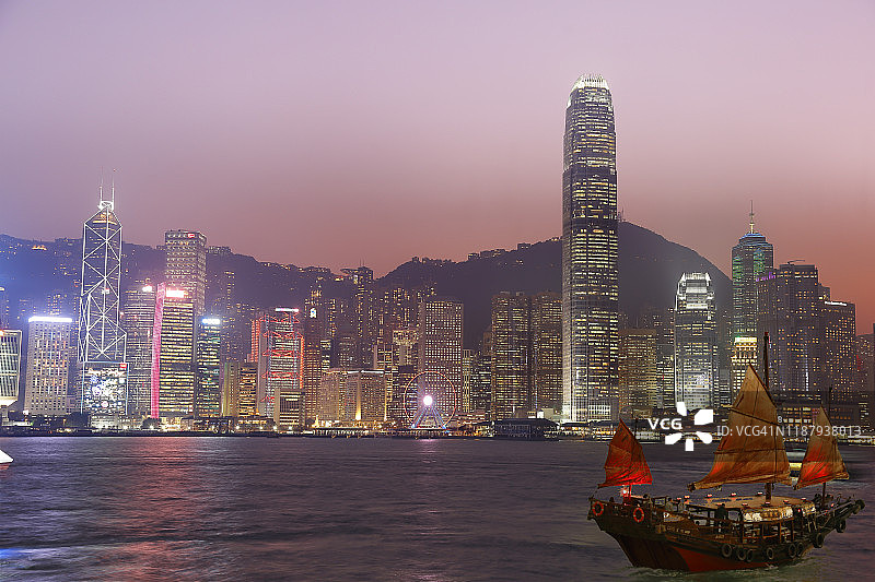 香港维港天际线图片素材
