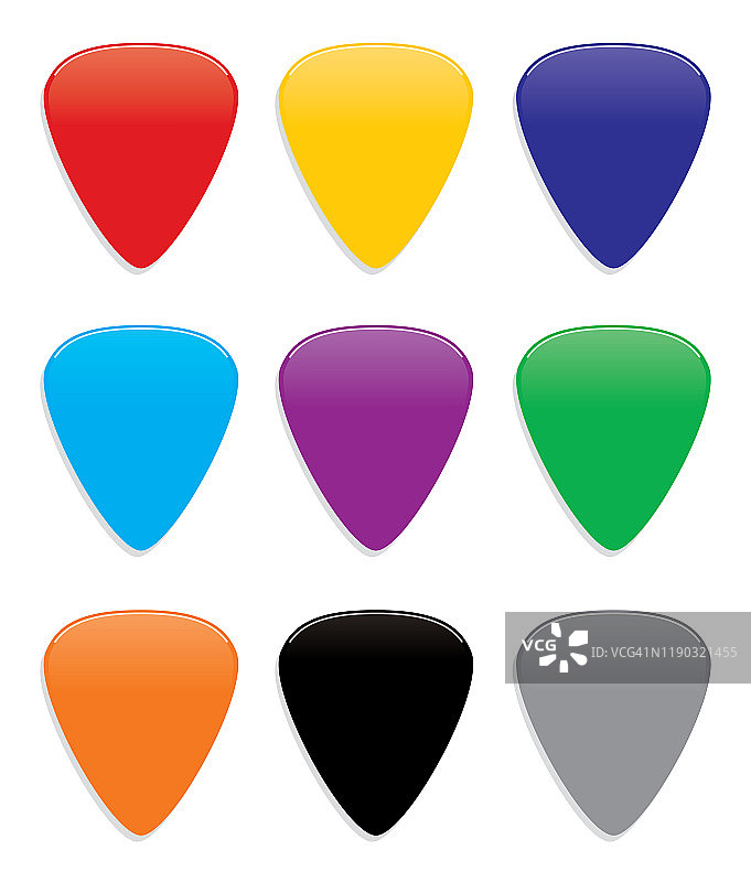 色彩斑斓的吉他挑选图片素材