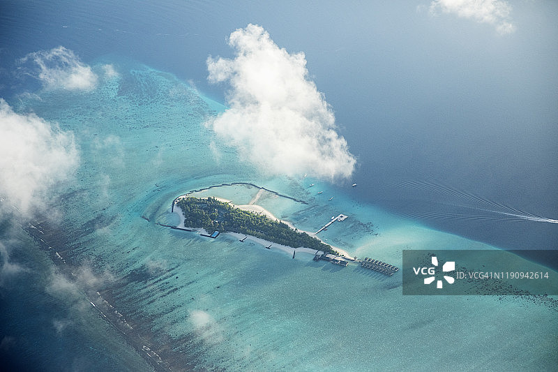 马尔代夫岛鸟瞰图图片素材