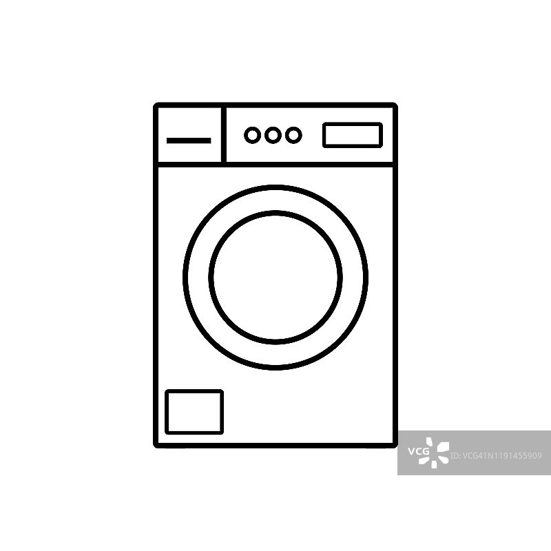 洗衣机图标线样式图片素材