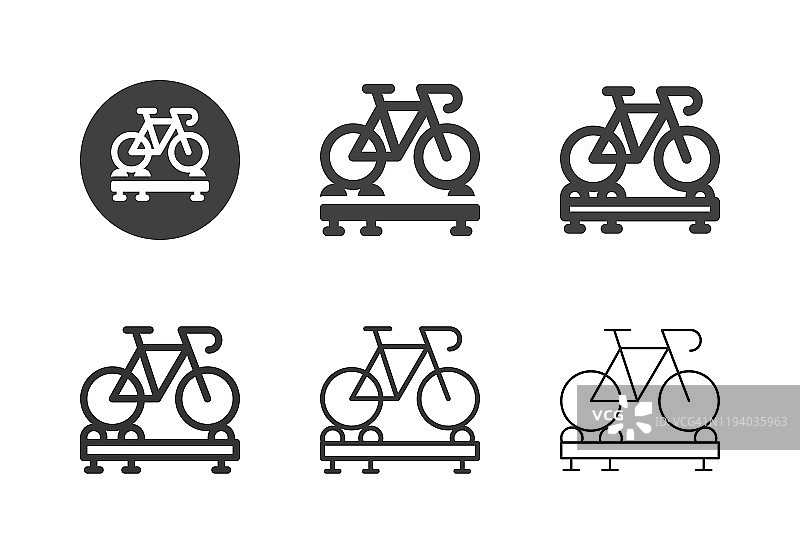 轮滑自行车教练图标-多系列图片素材