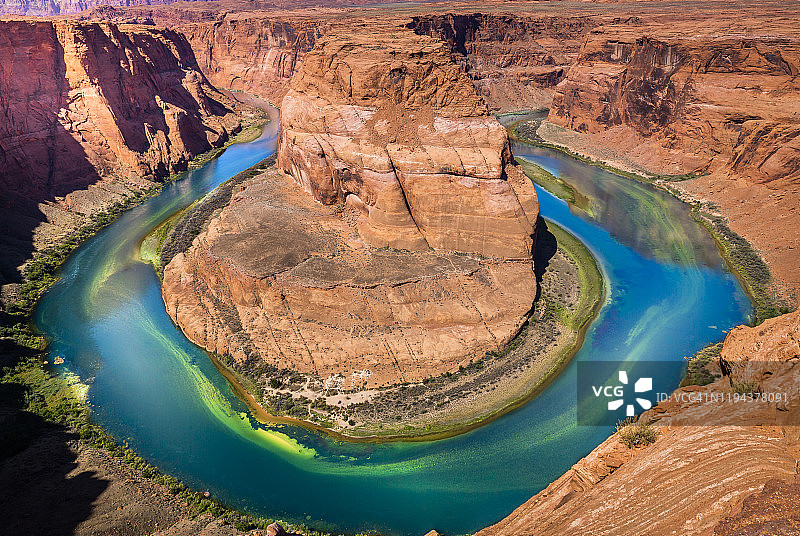 马蹄弯和科罗拉多河-页，亚利桑那州-美国，北美图片素材