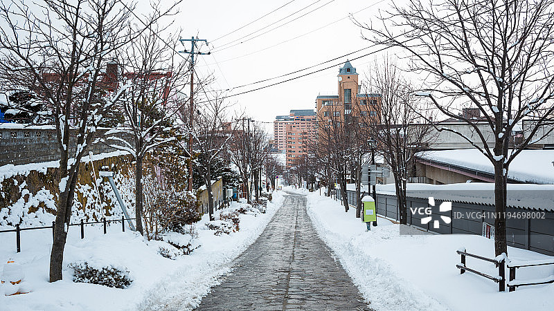 函馆冬日街景图片素材