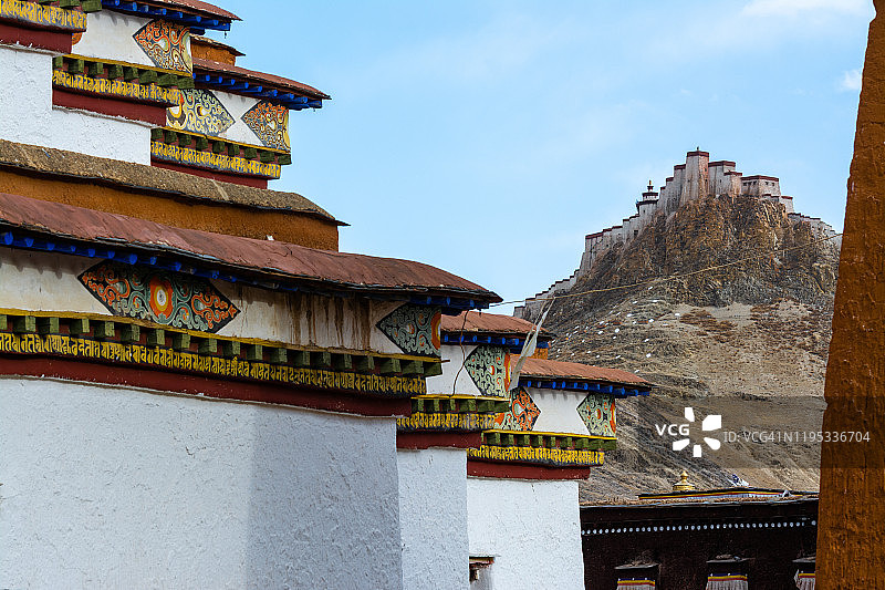 布达拉宫-日喀则谢喀江孜寺，西藏自治区图片素材