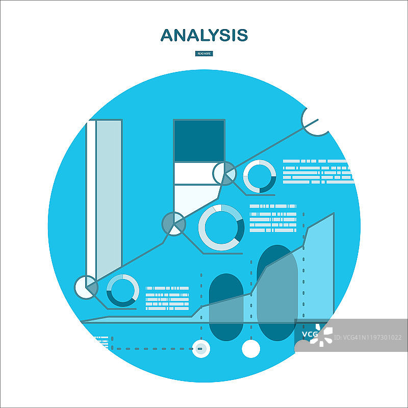 分析信息和发展网站统计。数据分析。线条设计模板分析网站横幅。图片素材