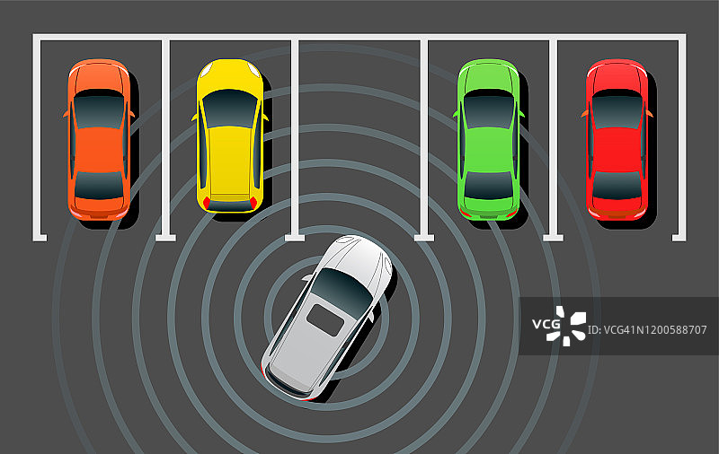 自动驾驶智能汽车自动停车图片素材