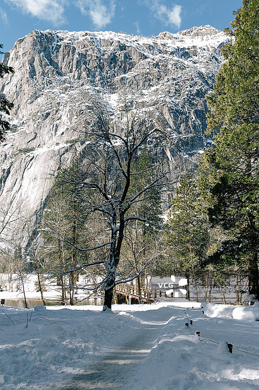 优胜美地国家公园的冬天图片素材
