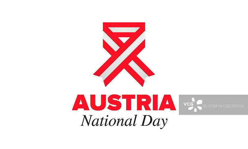 奥地利的国庆节。全国节日快乐，每年10月26日庆祝。奥地利国旗。爱国主义的元素。海报、卡片、横幅和背景。矢量图图片素材