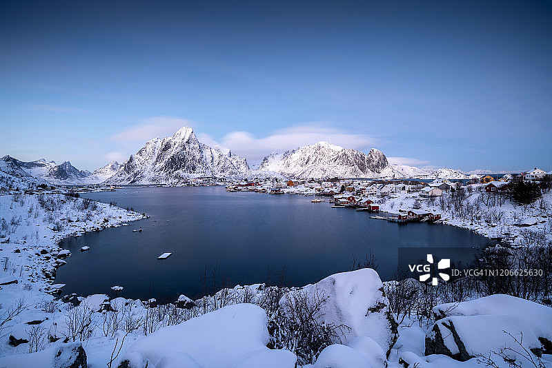 挪威莱因的夜景图片素材
