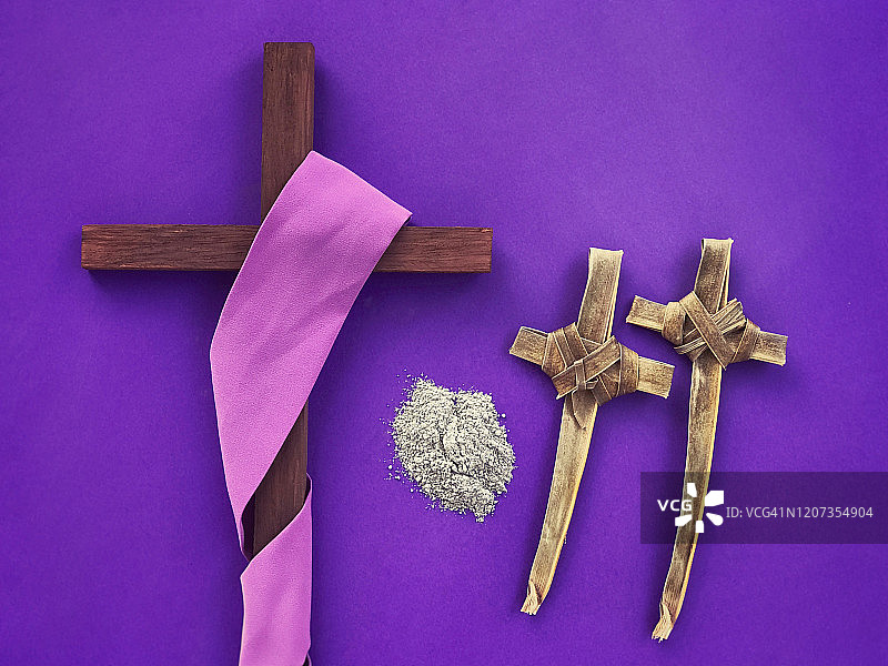 耶稣受难日，大斋节和圣周的概念。图片素材