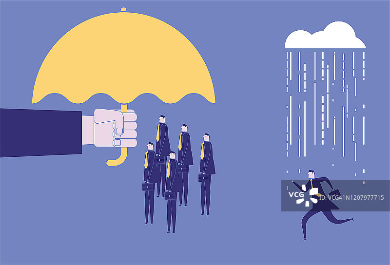 雨伞为一组商人股票插图图片素材